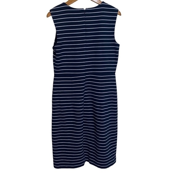 Lands End Navy Blue and White Dress Nautical Preppy Vacation Resort Cruise Sz 6 - Picture 6 of 12